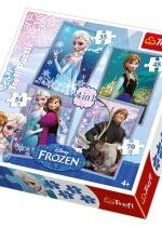 Produkt oferowany przez sklep:  Puzzle 4w1 35+48+54+70 el. Frozen 34210 Trefl