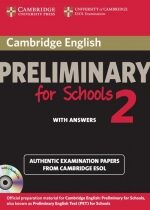 Produkt oferowany przez sklep:  Cambridge English Preliminary for Schools 2 Authentic examination papers with answers + 2CD