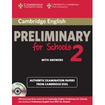 Produkt oferowany przez sklep:  Cambridge English Preliminary for Schools 2 Authentic examination papers with answers + 2CD