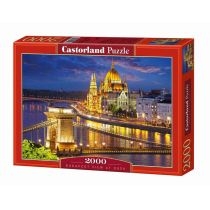Produkt oferowany przez sklep:  Puzzle 2000 el. Budapest view at dusk Castorland