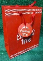 Produkt oferowany przez sklep:  Torba Prezentowa Świąteczna Czerwona Christmas Time