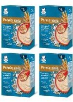 Produkt oferowany przez sklep:  Gerber Pełnia zbóż Kaszka owsiano pszenno żytnia owsianka z mlekiem dla niemowląt po 6 miesiącu Zestaw 4 x 200 g