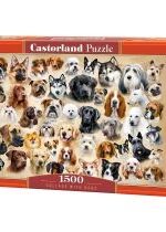 Produkt oferowany przez sklep:  Puzzle 1500 el. Collage with Dogs Castorland