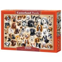 Produkt oferowany przez sklep:  Puzzle 1500 el. Collage with Dogs Castorland