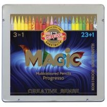 Produkt oferowany przez sklep:  Koh-I-Noor Kredki Progresso Magic 8774 24 kolorów