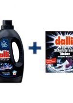 Produkt oferowany przez sklep:  Dalli Zestaw Płyn do prania tkanin czarnych Black Wash + Chusteczki do prania ciemnych tkanin 1100 ml + 10 szt.