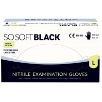 Produkt oferowany przez sklep:  SoSoft Nitrylowe rękawice diagnostyczne czarne rozmiar L 100 szt.