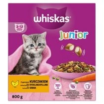 Produkt oferowany przez sklep:  Whiskas Junior karma sucha dla kotów z pysznym kurczakiem 800 g