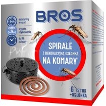 Produkt oferowany przez sklep:  Bros Spirale na komary z dekoracyjną osłonką stalową 6 szt.