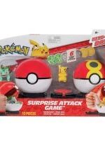 Produkt oferowany przez sklep:  Pokémon: Surprise Attack Game - Pikachu + Bulbasaur Jazwares