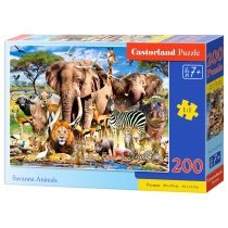 Produkt oferowany przez sklep:  Puzzle 200 el. Savanna Animals Castorland