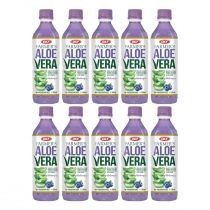 Produkt oferowany przez sklep:  Okf Napój Farmers Aloe Vera z cząstkami aloesu Blueberry Zestaw 10 x 500 ml