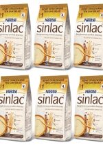 Produkt oferowany przez sklep:  Nestle Sinlac Bezglutenowy produkt zbożowy bez laktozy soi dla niemowląt po 4 miesiącu Zestaw 6 x 500 g