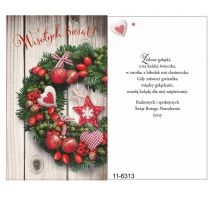 Produkt oferowany przez sklep:  Karnet Życzenia Boże Narodzenie z kopertą