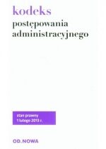 Produkt oferowany przez sklep:  Kodeks Postępowania Administracyjnego