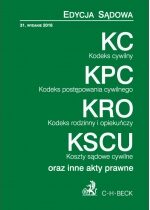 Produkt oferowany przez sklep:  Kodeks cywilny. Kodeks postępowania cywilnego. Kodeks rodzinny i opiekuńczy. Koszty sądowe cywilne oraz inne akty prawne (31. wydanie)