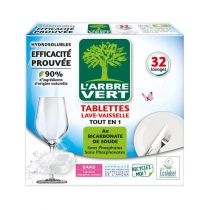 Produkt oferowany przez sklep:  Larbre Vert Ekologiczne tabletki do zmywarki All in One 32 szt.