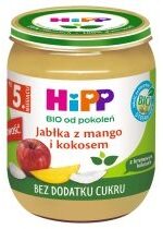 Produkt oferowany przez sklep:  Hipp Jabłka z mango i kokosem po 5. miesiącu 160 g Bio