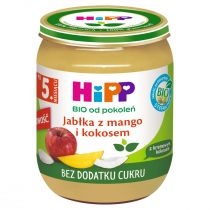 Produkt oferowany przez sklep:  Hipp Jabłka z mango i kokosem po 5. miesiącu 160 g Bio