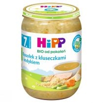 Produkt oferowany przez sklep:  Hipp Rosołek z kluseczkami i indykiem po 7. miesiącu 190 g Bio