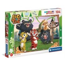 Produkt oferowany przez sklep:  Puzzle 104 el. Supercolor. Leo i Tig Clementoni