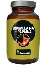 Produkt oferowany przez sklep:  Hanoju Bromelaina Papaina 500 mg Suplement diety 90 kaps.