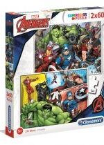 Produkt oferowany przez sklep:  Puzzle 2 x 60 el. Supercolor. Avengers Clementoni