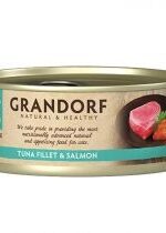 Produkt oferowany przez sklep:  Grandorf Cat tuna fillet & salmon karma mokra dla kotów 70 g