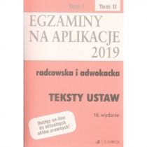 Produkt oferowany przez sklep:  Egzaminy Na Aplikacje 2019 Teksty Ustaw 2