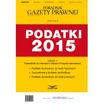 Produkt oferowany przez sklep:  Podatki 2015. Część 2