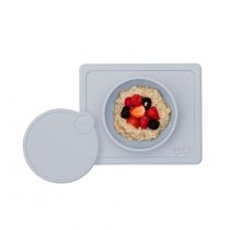 Produkt oferowany przez sklep:  Ezpz Silikonowa miseczka z podkładką 2w1 Mini Bowl + pokrywka GRATIS pastelowa szarość