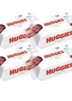 Produkt oferowany przez sklep:  Huggies Chusteczki nawilżane Pure Extra Care Zestaw 4 x 56 szt.