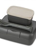 Produkt oferowany przez sklep:  Koziol Zestaw lunchbox + sztućce Candy Ready Natural Ash Grey 72701