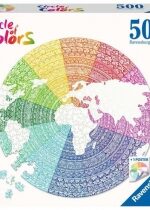 Produkt oferowany przez sklep:  Puzzle okrągłe 500 el. Circle of Colors. Paleta kolorów. Mandala 171682 Ravensburger