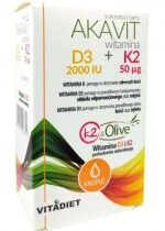 Produkt oferowany przez sklep:  Vitadiet Akavit Witamina D3 2000 IU + K2 50 Mcg Suplement diety 29.4 ml