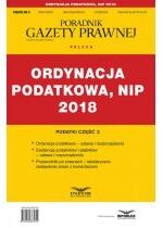 Produkt oferowany przez sklep:  Ordynacja Podatkowa Nip 2018 Podatki 3 5/2018