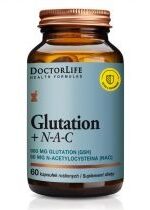 Produkt oferowany przez sklep:  Doctor Life Glutation + N-A-C suplement diety 60 kaps.