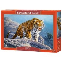 Produkt oferowany przez sklep:  Puzzle 500 el. Tygrys na skale Castorland
