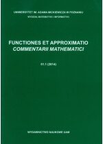 Produkt oferowany przez sklep:  Functiones et approximatio commentarii mathematici 51.1