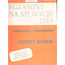 Produkt oferowany przez sklep:  Egzaminy Na Aplikacje 2019 Radcowska I Adwokacka 2 Teksty Ustaw