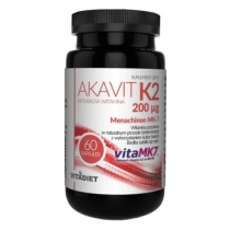 Produkt oferowany przez sklep:  Vitadiet Akavit  Witamina K2 200 Iu - suplement diety 60 kaps.