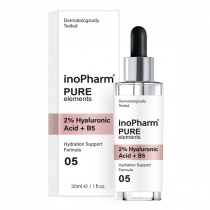 Produkt oferowany przez sklep:  InoPharm Nawilżające serum do twarzy z 2% kwasem hialuronowym i prowitaminą B5 30 ml